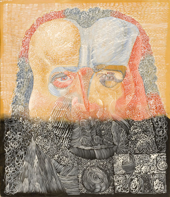 Philip  Akkerman, Oil on masonic panel, Self-portrait 2010 no. 21, 2010