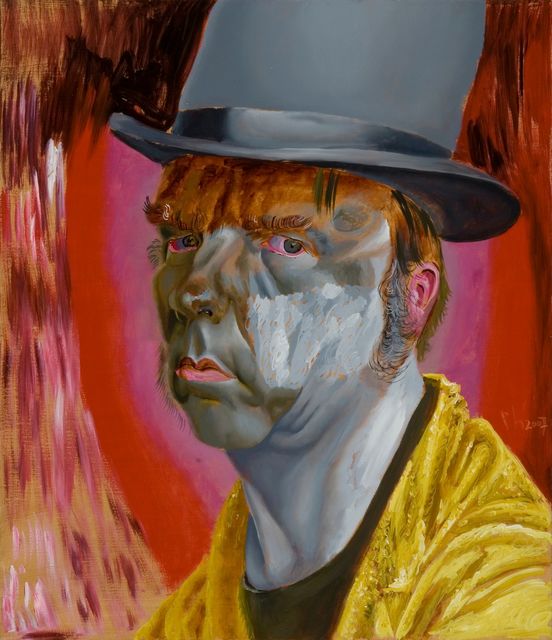 Philip  Akkerman, Oil on masonic panel, Self-portrait 2007 no. 52, 2007
