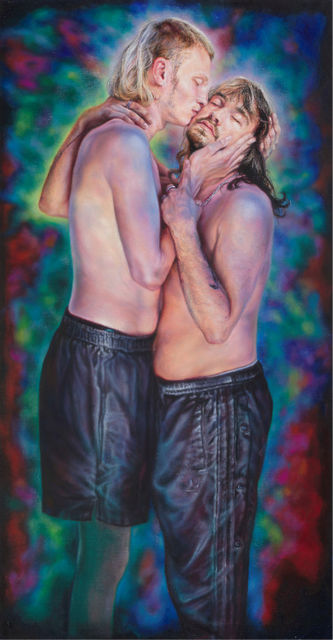 Anya Janssen, Oil on canvas, The Kiss, 2021