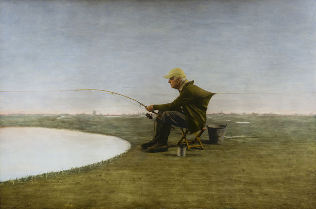 Teun Hocks, Oil on sepia toned gelatin silver print, 273. Untitled, 2019, 2019