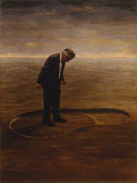 Teun Hocks, Oil on sepia toned gelatin silver print, 153. Untitled, 1997, 1997