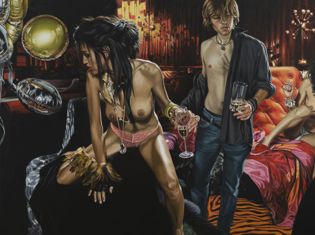 Terry Rodgers, Oil on linen, Close Quarters, 2012