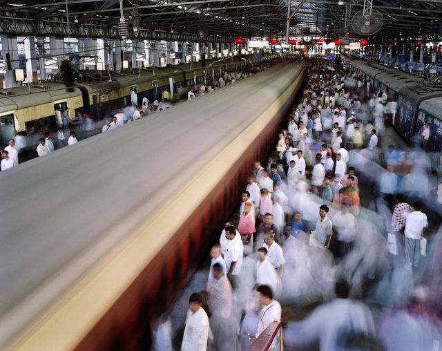 Martin Roemers, Archival pigment print, Chhatrapati Shivaji Terminus, Fort, Mumbai, India, 2007