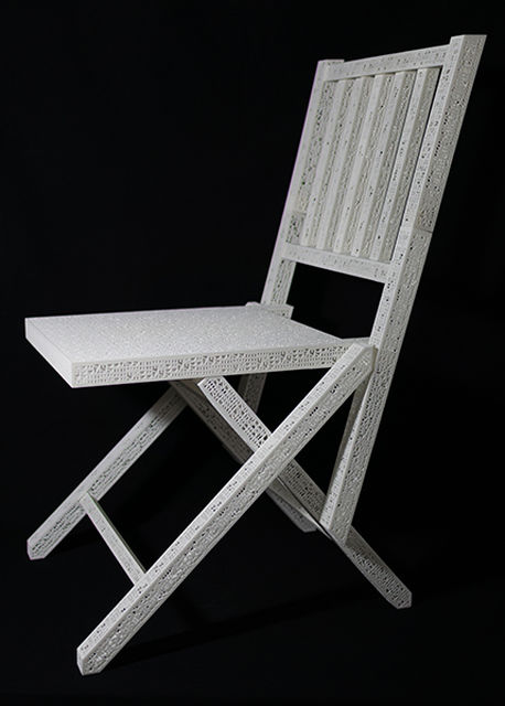 Ashley Zelinskie, 3D printed nylon, One and One chair, 2014
