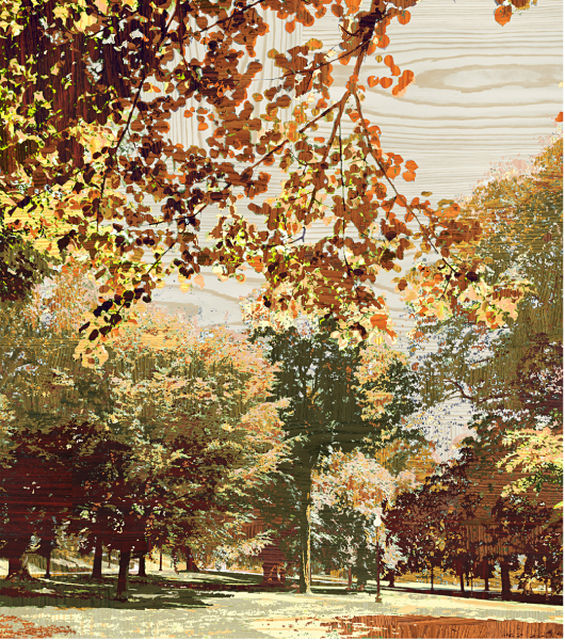 Gary Carsley, C-Print on Aludibond / Lambda Monoprint, D.82 Boston Common, 2008