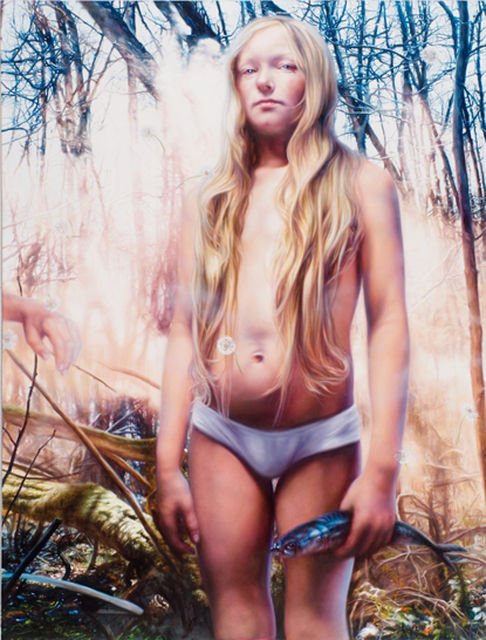 Anya Janssen, Oil on canvas, Lady of the flies 1, 2008