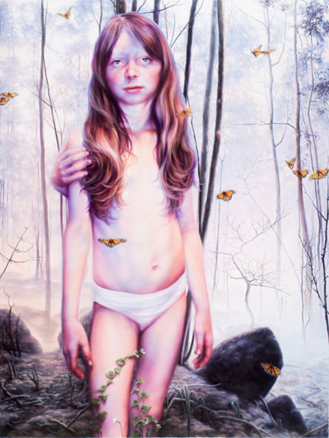 Anya Janssen, Oil on canvas, Lady of the flies 2, 2008