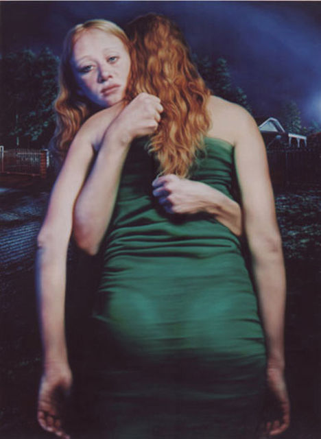 Anya Janssen, Oil on canvas, Double barrelled, 2004