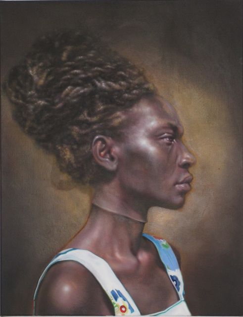 Anya Janssen, Oil on linen, Lango girl III, 2017
