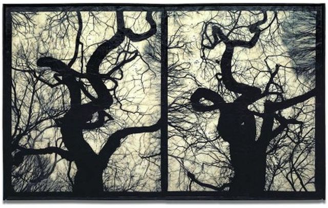 Mike & Doug Starn, Archival inkjet prints with encaustic and wax, Block Out The Sun 1, 1997