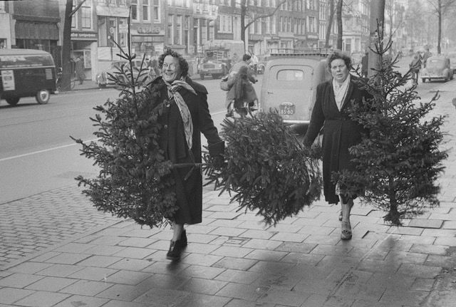 Eddy Posthuma de Boer, Archival pigment print, Christmas Trees - Rozengracht, Amsterdam, 1958