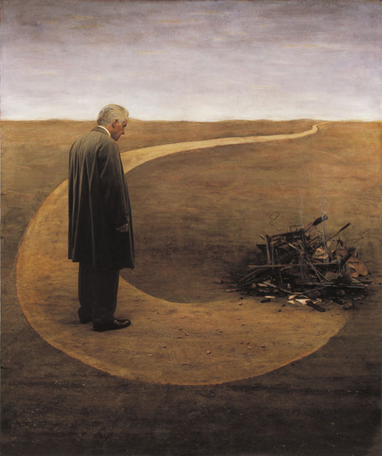 Teun Hocks, Oil On Sepia Toned Gelatin Silver Print, Untitled 2004, 2004