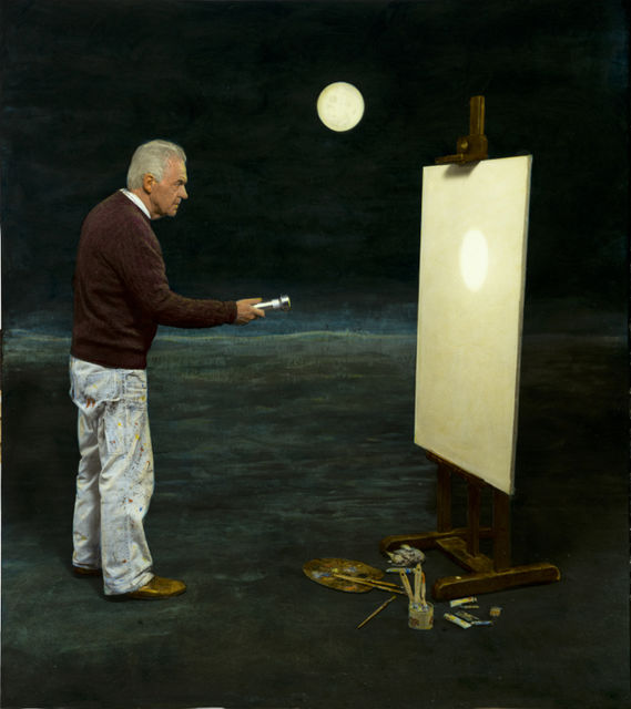 Teun Hocks, Oil On Sepia Toned Gelatin Silver Print, Untitled 2019, 2019