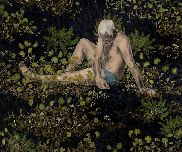 Luis Xertu, Plants, acrylics on canvas, Young Kronos, 2019