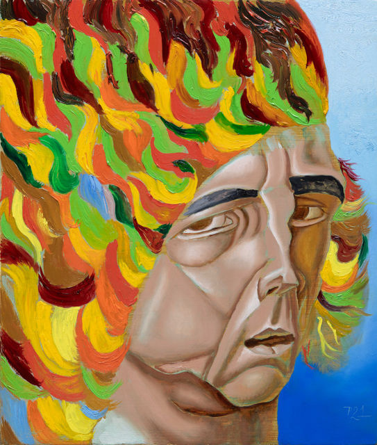 Philip  Akkerman, Tempera and oil on panel, Self-portrait 2021 no. 66, 2021