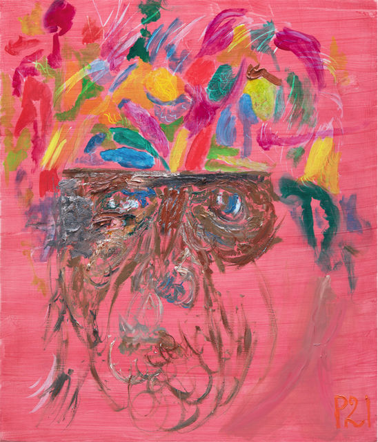 Philip  Akkerman, Tempera and oil on panel, Self-portrait 2021 no. 44, 2021