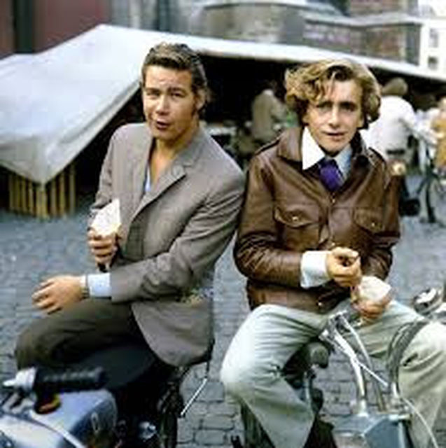 Eddy Posthuma de Boer, Archival pigment print, Two Guys Eating Fries - Amsterdam, 1969