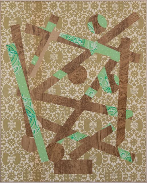 Erik de Bree, Wallpaper on panel, Soviet Series #10, 2021