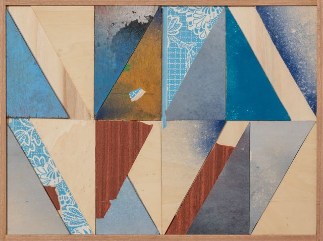 Erik de Bree, Wallpaper, wood, ink and spraypaint on panel, Soviet Series #16, 2021