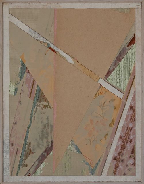 Erik de Bree, Wallpaper and acrylic on panel, Soviet Series #24, 2021