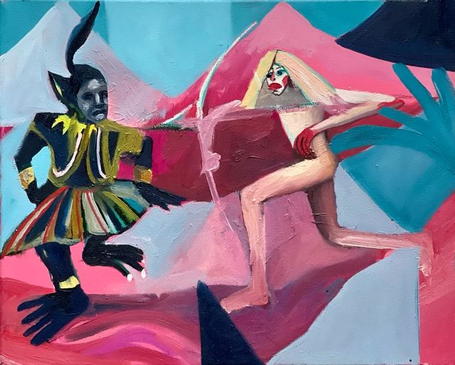 Julia Kiryanova, Oil on canvas, Attack, 2021