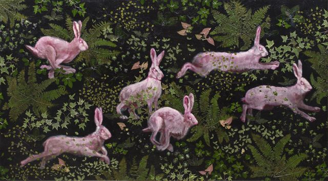 Luis Xertu, Plants, acrylic on canvas, Marathon, 2022