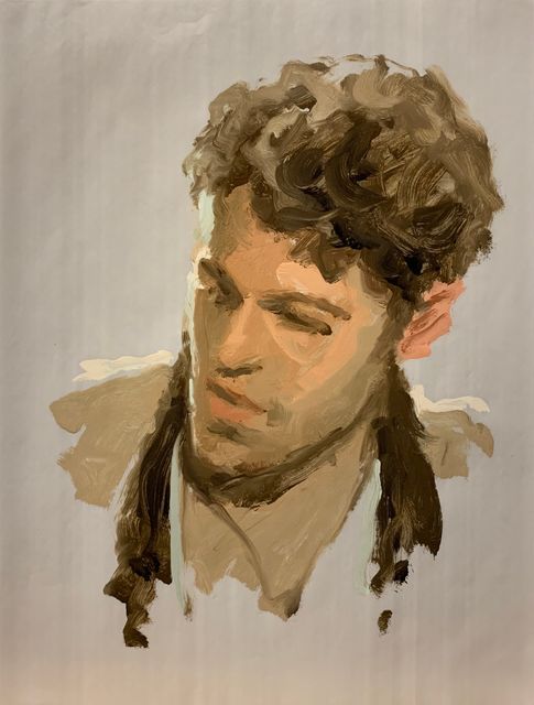 Terry Rodgers, Oil on palette paper, David, 2019
