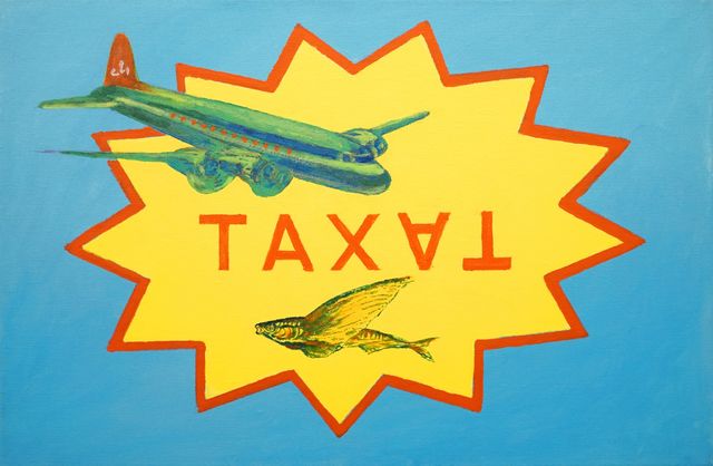 Woody van Amen, Acrylic on canvas, Taxat Travel, 2023
