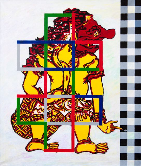 Woody van Amen, Acrylic on canvas, Culture Shock, 1976
