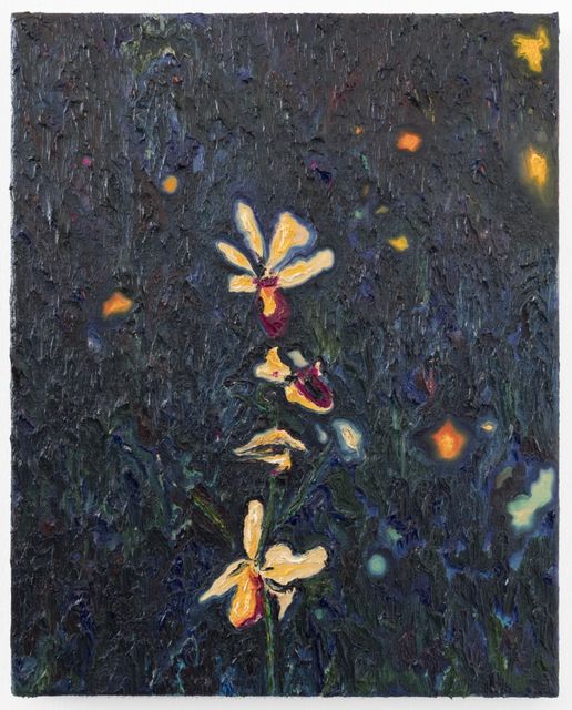 Krijn Kroes, Oil on linen, Ophrys sphegodes I, 2024