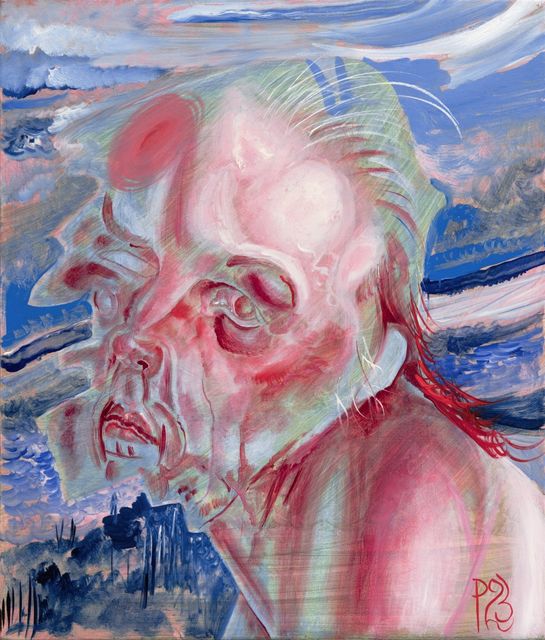 Philip  Akkerman, Oil on panel, Self-portrait 2023 no. 15, 2023