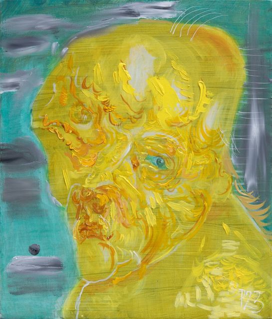 Philip  Akkerman, Oil on panel, Self-portrait 2023 no. 18, 2023
