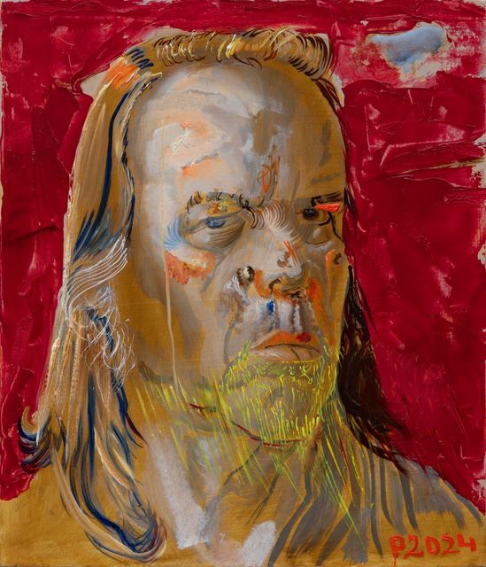 Philip  Akkerman, Oil on panel, Self-portrait 2024 no. 27, 