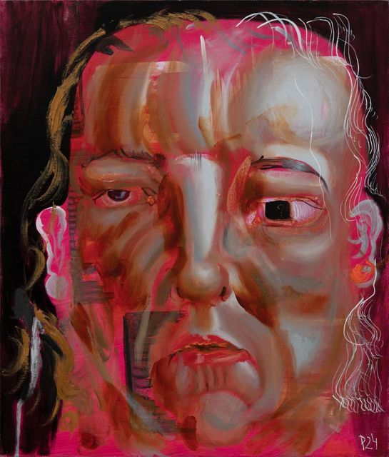 Philip  Akkerman, Oil on panel, Self-portrait 2024 no. 87, 