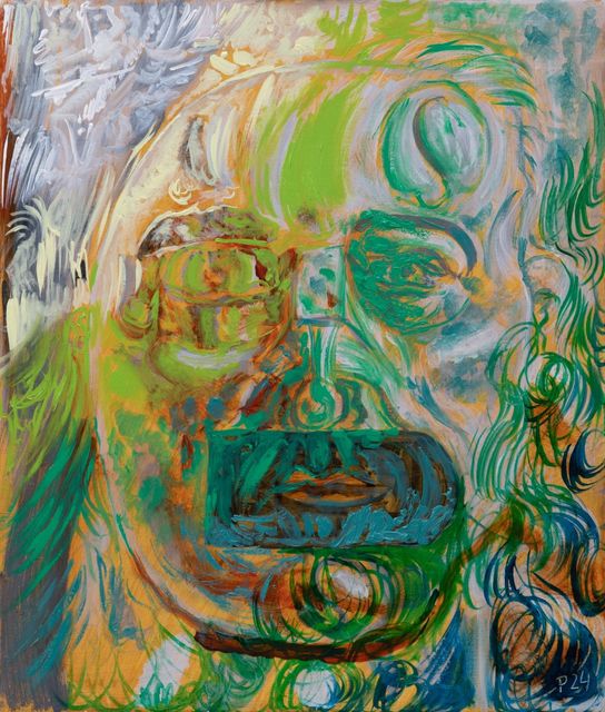 Philip  Akkerman, Oil on panel, Self-portrait 2024 no. 90, 