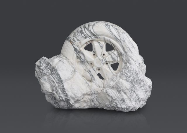 Casper  Braat, Arabescato Carrara marble, In-progress Wheel, 2025