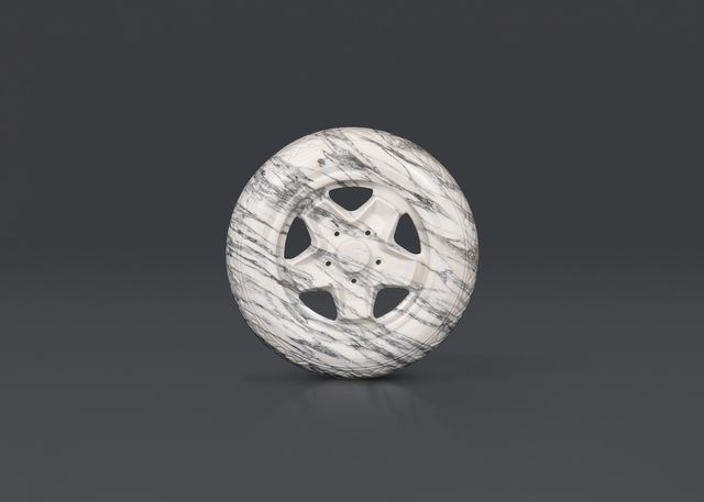 Casper  Braat, Arabescato Carrara marble, Wheel (Cookie Cutter), 2025