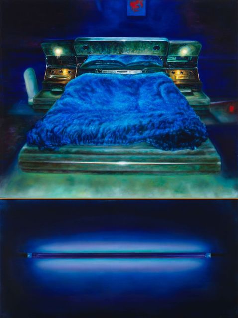 Anya Janssen, Oil on linen, 13 Angels standing guard round the site of your bed, 2024