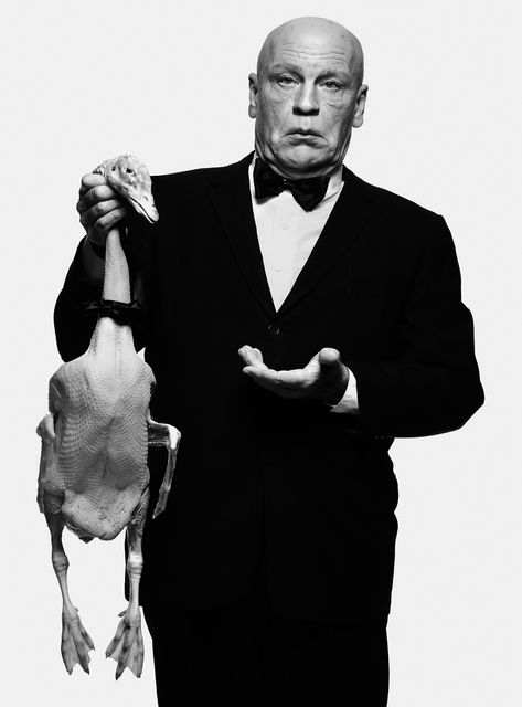 Sandro  Miller, Archival pigment print, Albert Watson / Alfred Hitchcock with Goose (1973), 2014
