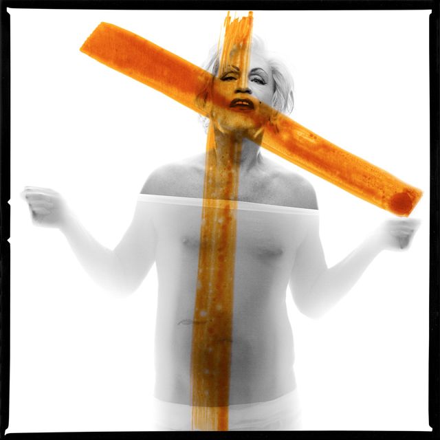 Sandro  Miller, Archival pigment print, Bert Stern / Marilyn Monroe, crucifix II (1962), 2014
