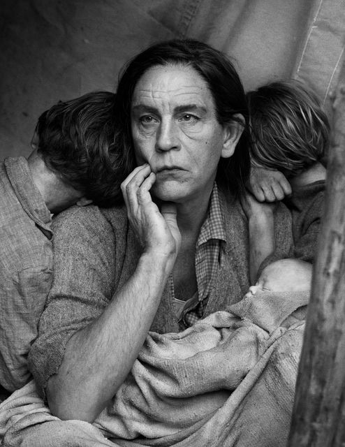 Sandro  Miller, Archival pigment print, Dorothea Lange / Migrant Mother, Nipomo, California (1936), 2014