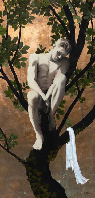 Luis Xertu, Plants, textile and acrylic on canvas, Tip of the Summer, 2025
