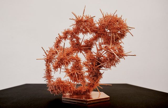 Ashley Zelinskie, 3D printed copper plated nylon, Cats Paw Nebula, 2025