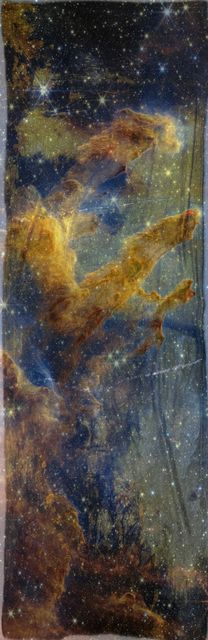 Ashley Zelinskie, Silk, chiffon, Pillars of Creation: Webb, 2025