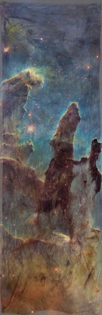 Ashley Zelinskie, Silk, chiffon, Pillars of Creation: Hubble, 2025