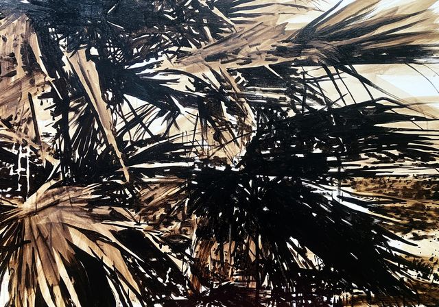 TINKEBELL., Shell's garbage on canvas, Oleum Shell isla de Curaçao #1, 2025