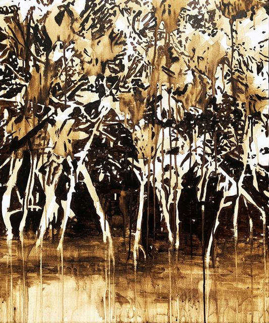 TINKEBELL., Shell's garbage on canvas, Oleum Shell isla de Curaçao #5, 2025