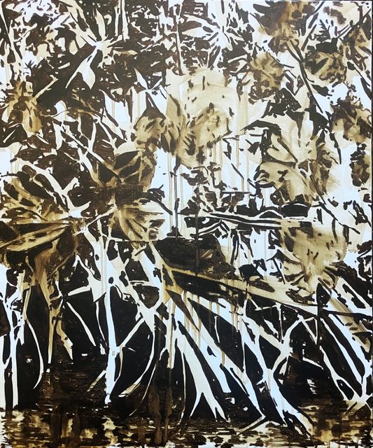 TINKEBELL., Shell's garbage on canvas, Oleum Shell isla de Curaçao #9, 2025