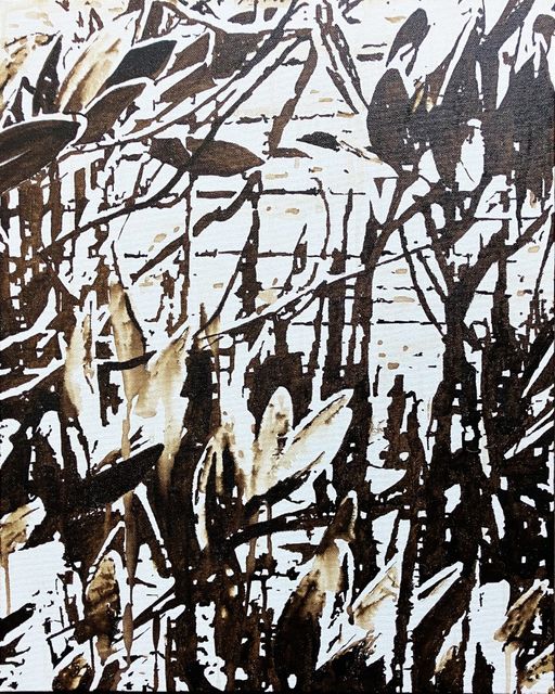 TINKEBELL., Shell's garbage on canvas, Oleum Shell isla de Curaçao #12, 2025