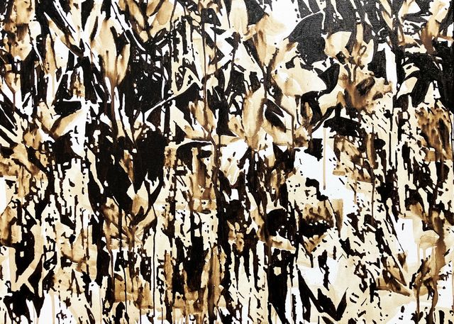 TINKEBELL., Shell's garbage on canvas, Oleum Shell isla de Curaçao #14, 2025